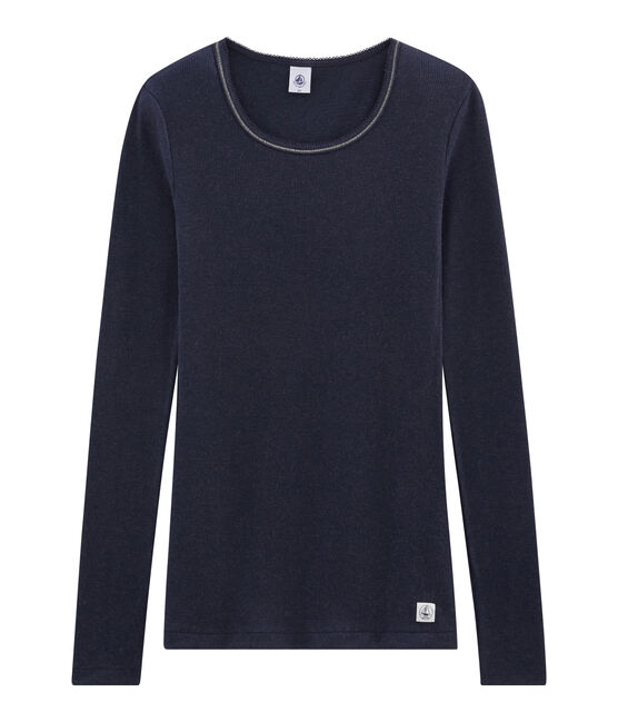 T-shirt calda donna blu SMOKING