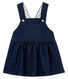 Abito salopette bambina in maglia effetto denim