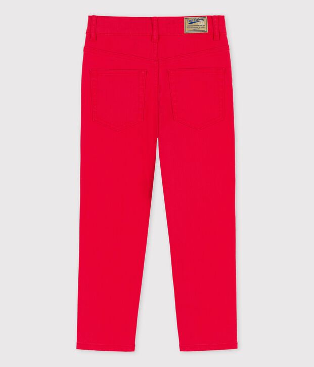 Pantalone in denim bambino rosso