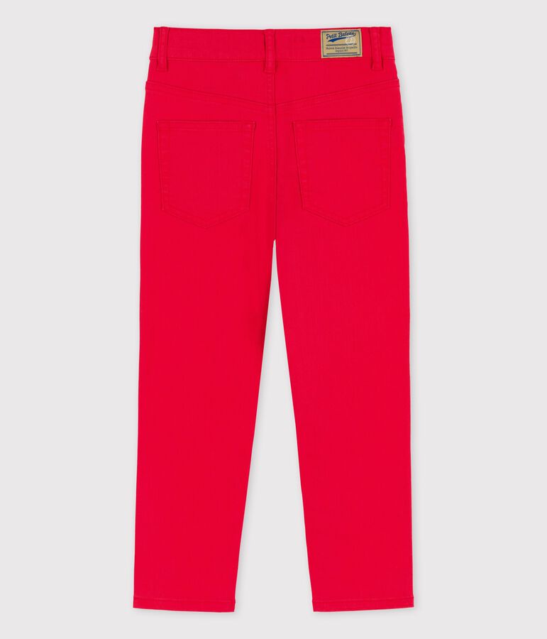 Pantalone in denim bambina / bambino rosso