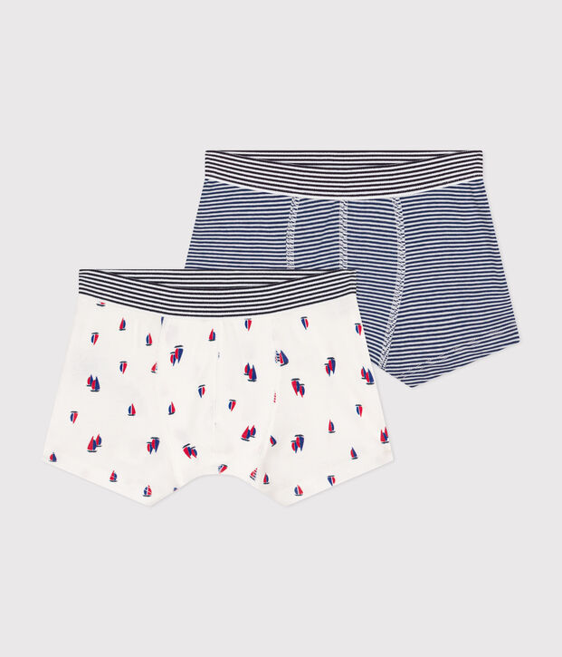 Confezione da 2 boxer bambino in cotone multicolore