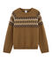 Pull bambina marrone BRINDILLE/bianco MULTICO