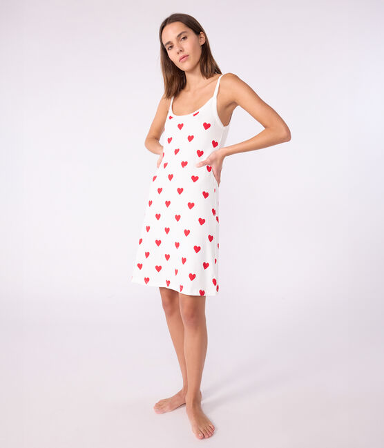 Nuisette in cotone Donna bianco MARSHMALLOW/rosso TERKUIT