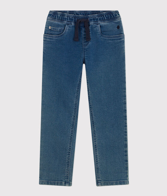 Pantalone regular bambino in denim blu BLEU DELAVE