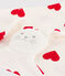 Doudou in cotone motivo cuore bianco MARSHMALLOW/rosso TERKUIT