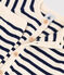 Completo 2 pezzi a righe marinière bebè in maglia di lana e cotone bianco AVALANCHE/blu SMOKING