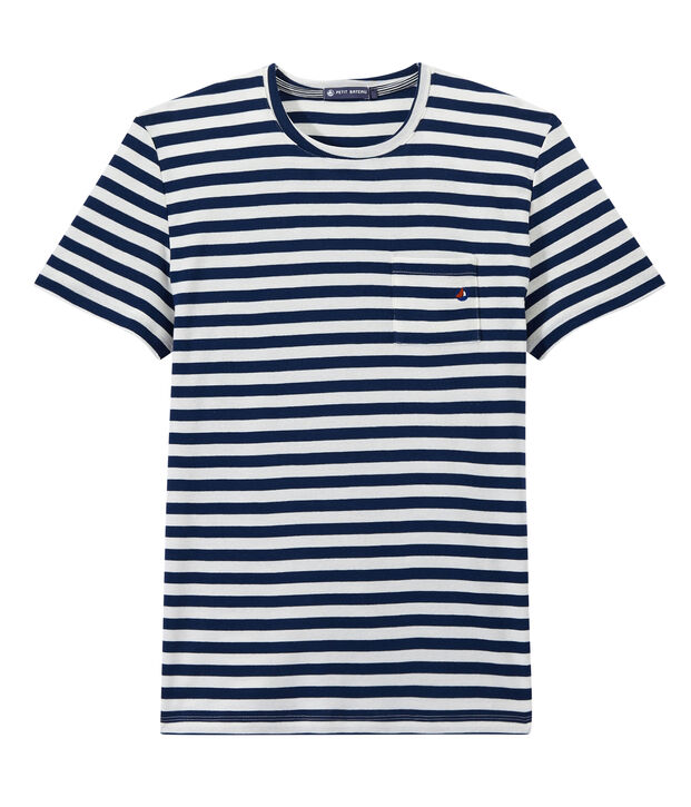 T-shirt uomo a righe bicolore blu/bianco