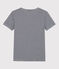 T-shirt L'ICONIQUE scollo a V in cotone donna blu SMOKING/bianco MARSHMALLOW