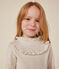 T-shirt a maniche lunghe a costine bambina beige MONTELIMAR CHINE