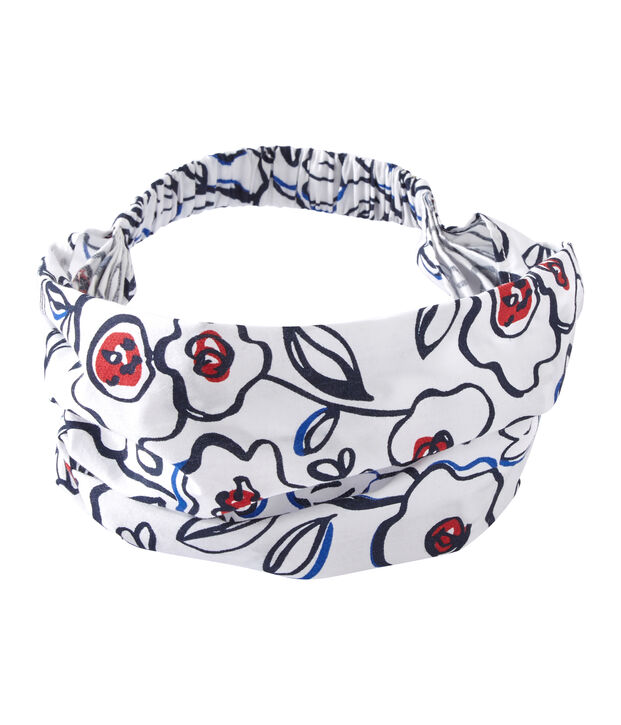 Bandana bambina stampata bianco/multicolore