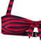 Costume da bagno 2 pezzi a fascia e a righe blu SMOKING/rosso TERKUIT