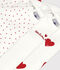 Set di body lunghe con motivo a cuore per neonato multicolore