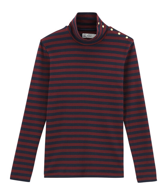 dolcevita donna blu SMOKING/rosso OGRE