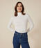 T-shirt Iconica a lupetto in cotone donna bianco ECUME