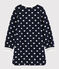 Abito maniche lunghe bambina blu SMOKING/bianco MARSHMALLOW
