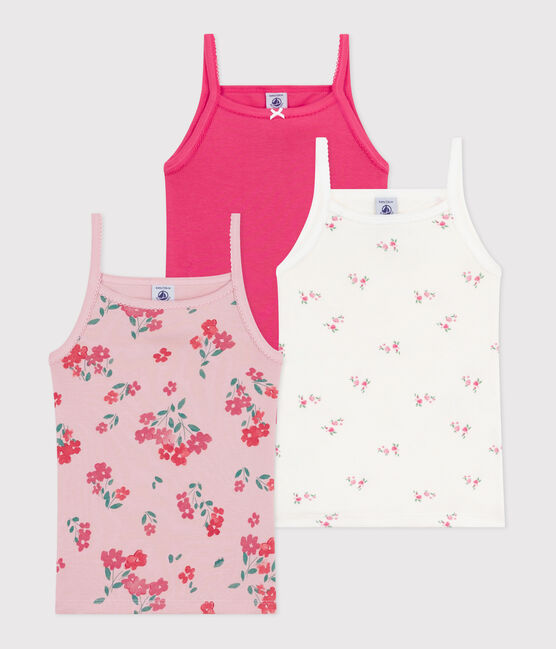 Set di canotte con spalline in cotone con stampa a fiori variante 1