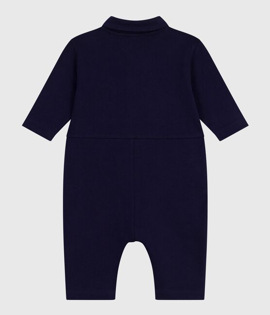 Tutina lunga in cotone tinta unita stile meccanico neonato SOIR