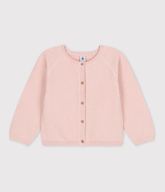 Cardigan in cotone bambina rosa SALINE