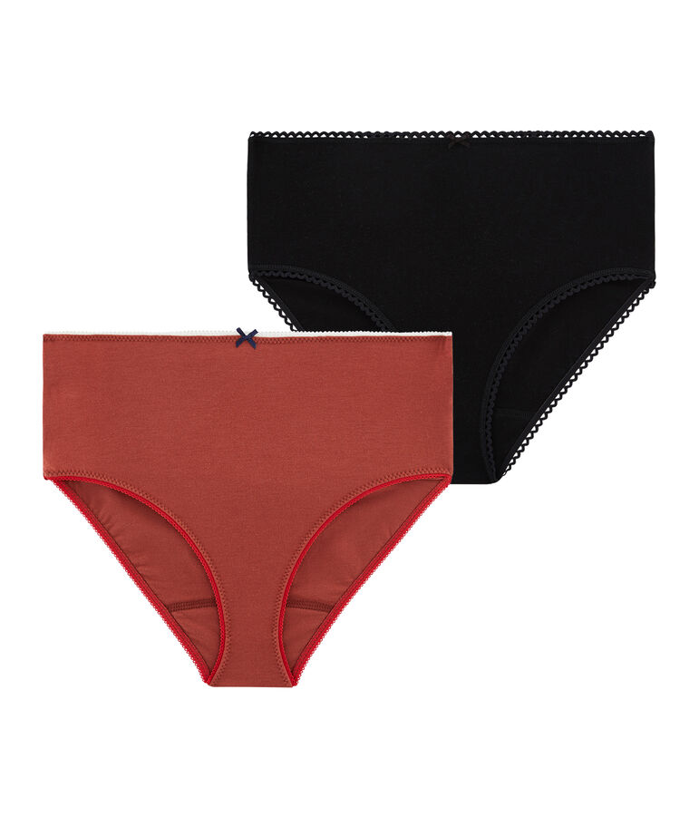 Lotto di 2 slip vita alta donna multicolore