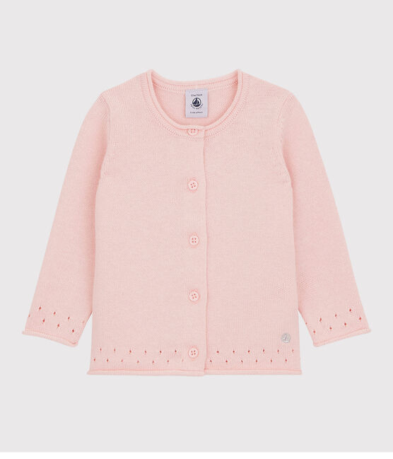 Cardigan in tricot bebè. rosa MINOIS