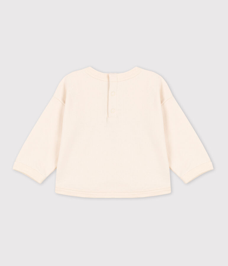 Felpa in cotone per neonati ecru