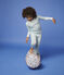 Pigiama snugfit a righe blu bambino in cotone blu TIKI/bianco MARSHMALLOW