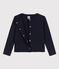 Cardigan in cotone bambina blu SMOKING