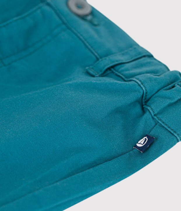 Shorts in serge tinta unita neonato verde