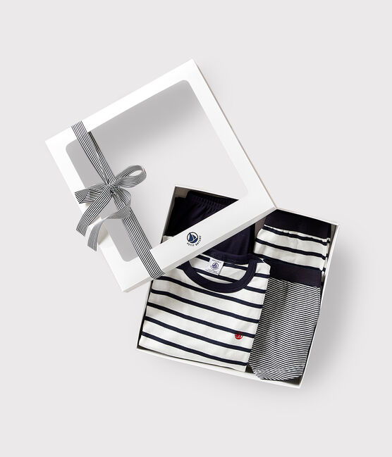 Confezione regalo pigiama e boxer in cotone a righe variante 1