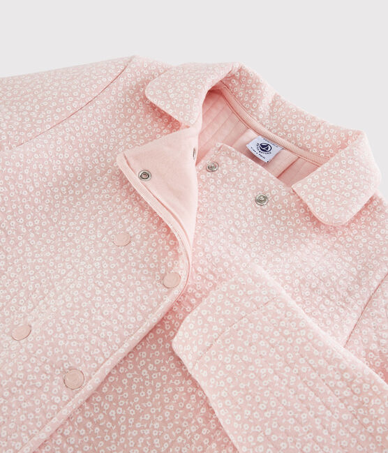 Cappotto in tubique trapuntato bambina rosa MINOIS