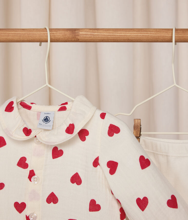 Set 2 pezzi lungo in cotone composto da camicetta con stampa e leggings multicolore