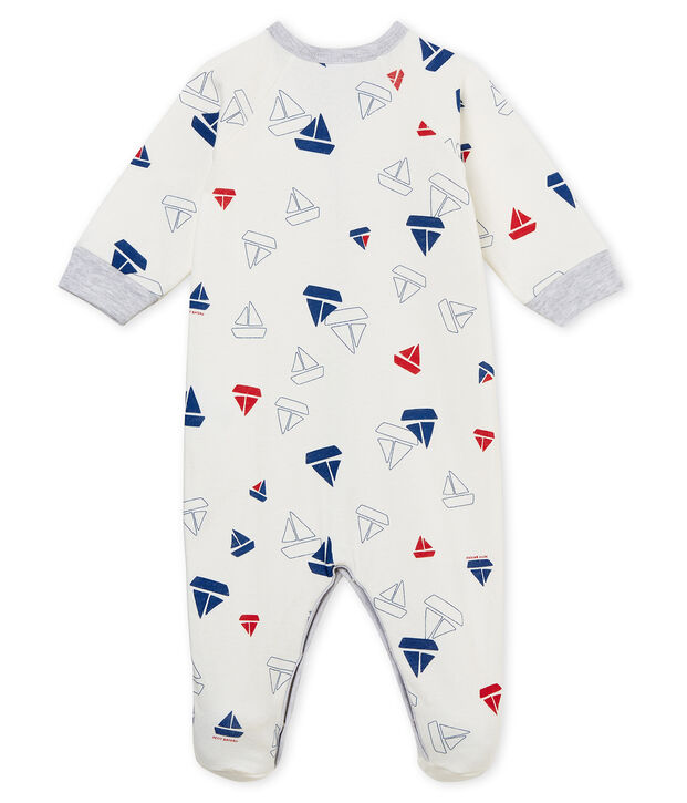 Tutina pigiama bambino in tubique bianco/multicolore