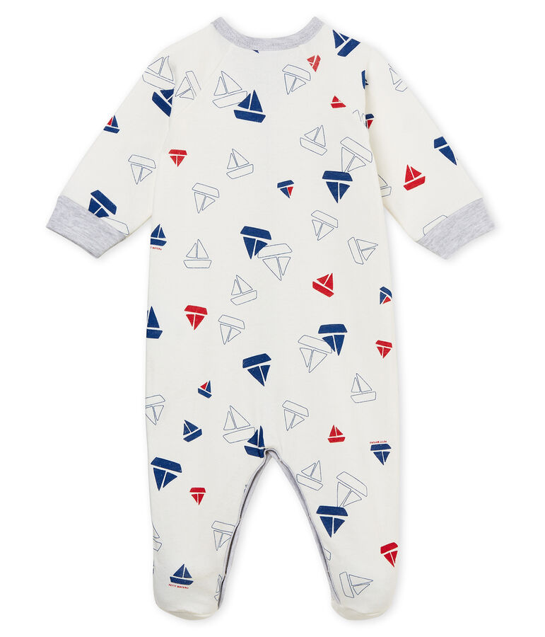 Tutina pigiama bambino in tubique bianco/multicolore