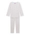 Pyjama fille imprimé petites fleurs blu BOCAL/bianco MULTICO