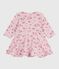 Abito a maniche lunghe in cotone con stampa a fiori neonata rosa JOLI/bianco MULTICO
