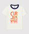 T-shirt  maniche corte in cotone bambino bianco MARSHMALLOW