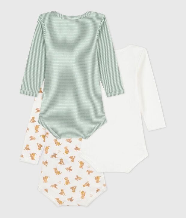 Set di body a maniche lunghe in cotone con stampa di leopardi neonato multicolore