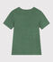 T-shirt a maniche corte in lino donna verde PALMERAIE