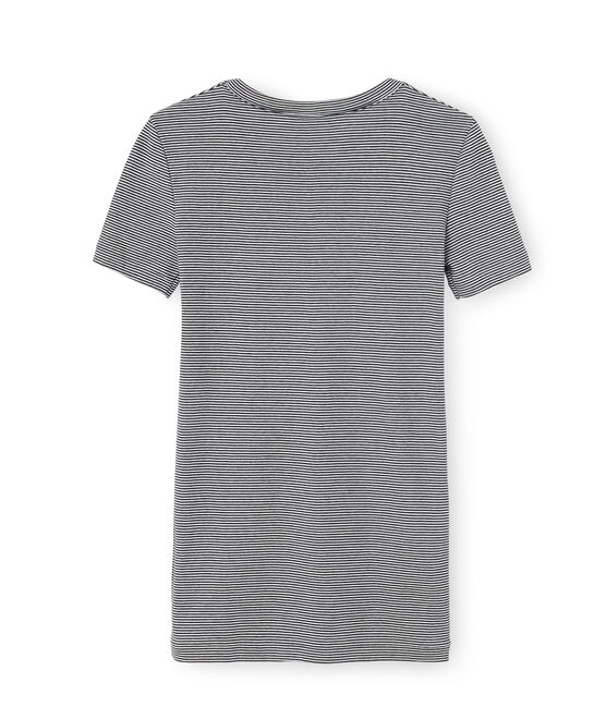T-shirt iconica donna blu SMOKING/bianco MARSHMALLOW