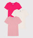 Confezione da 3 t-shirt a maniche corte bambina in cotone