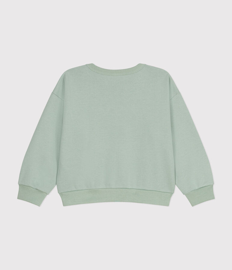 Maglia in tessuto felpato bambina verde HERBIER