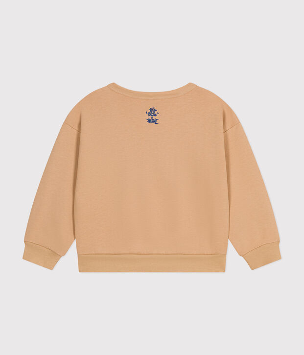 Felpa in molleton bambino unisex beige