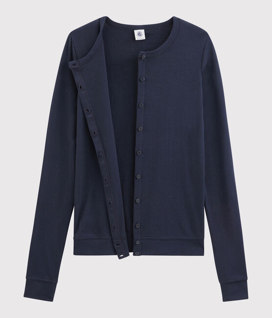 Cardigan iconico in cotone Donna blu SMOKING