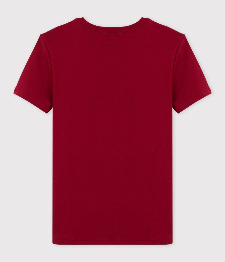 T-shirt girocollo iconica in cotone Donna rosso