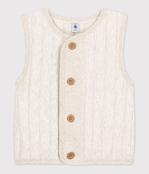 Gilet senza maniche in tubique bambino unisex beige