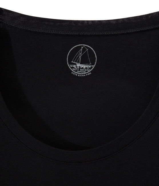 T-shirt a manica lunga con scollo rotondo donna nero NOIR