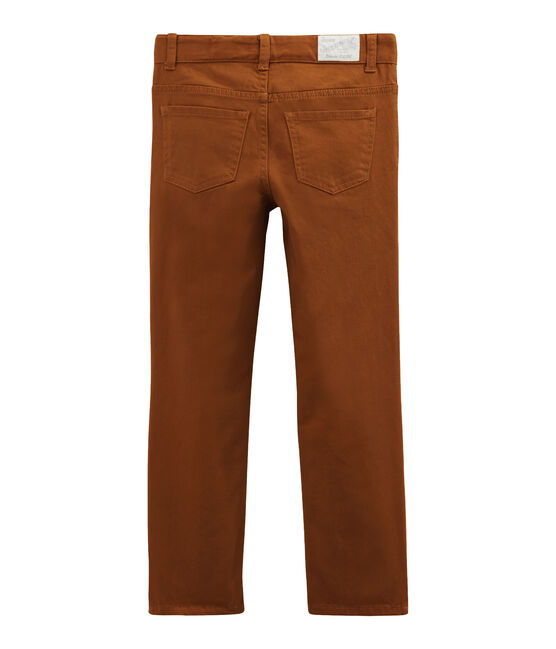 Pantalone per bambino in denim marrone BRINDILLE