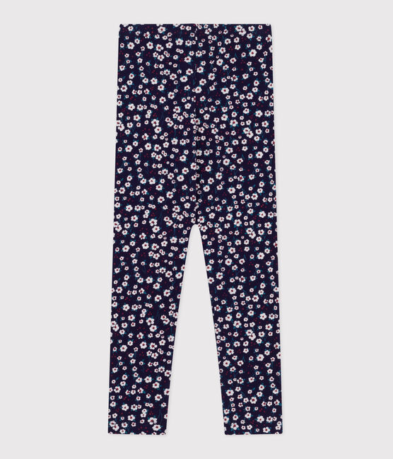 Leggings in cotone stampato bambina blu SOIR/ MULTICO