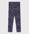 Leggings in cotone stampato bambina blu SOIR/ MULTICO