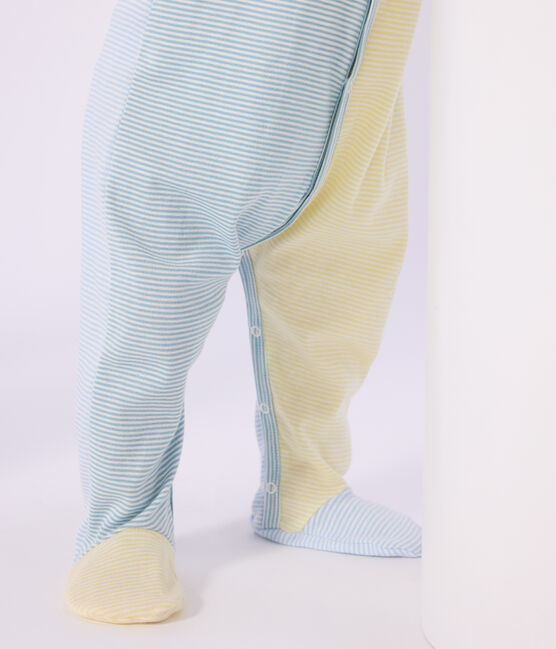 Pigiama in cotone con stampa a righe neonato MIMI/ MARSHMALLOW